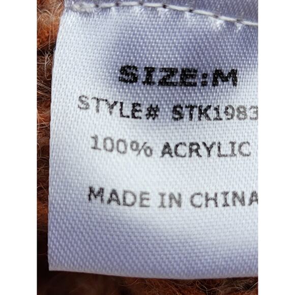 Sweet Claire Chunky Tweed Tunic Sweater M – Side Tie & Geometric Hem - Picture 10 of 10